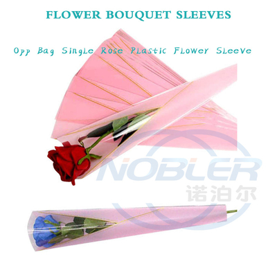 명확한 주문 인쇄 Opp 부대 꽃 꽃다발 소매 로즈 Diy 포장