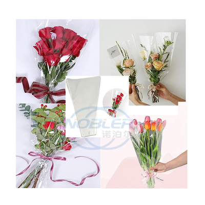 꽃을 위한 100 PC 플로워 부켓 소매 투명 백 셀로판