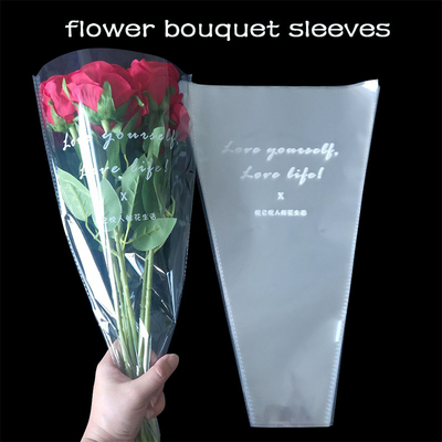 소매 Opp 꽃 부케 소매 Kraft 종이를 감싸는 Y 모양 신선한 꽃