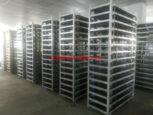 뜨거운 아연 도금된 덴마크 플라워 트롤리는 자연스러운 나무 마감과 상업용 꽃 취급을 위한 선반당 40KG 적재 용량을 제공합니다.